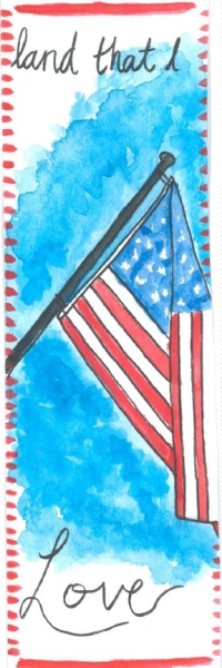 Land that I love, with American flag