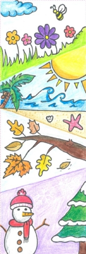 Bookmark of the four seasons