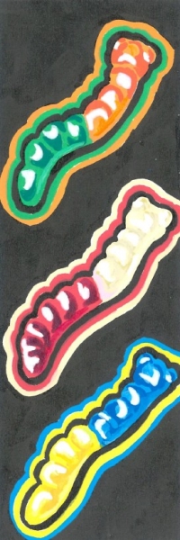 colorful gummy worms