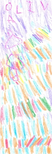 purple corner with colorful lines