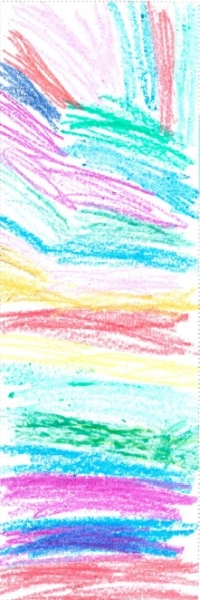 Lines of color, including blue, green, red and yellow