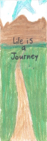 Nature path with "Life is a Journey"