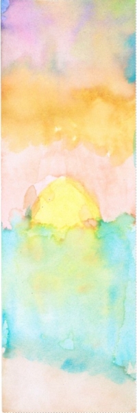 Watercolor sunrise or sunset