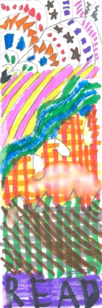 Read with colorful patterns and shapes