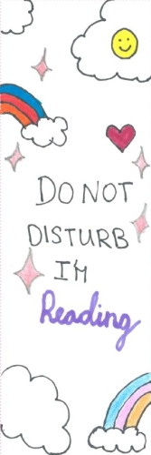 Do no disturb I'm reading with sky